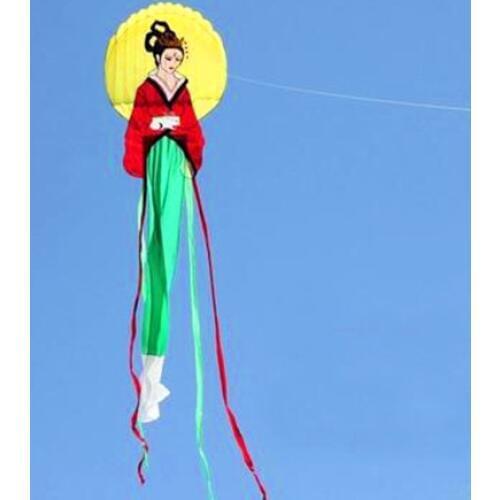 Free shipping high quality 8m chinese princess large soft kite with handle line flying toys kite fabric albatross kites wei