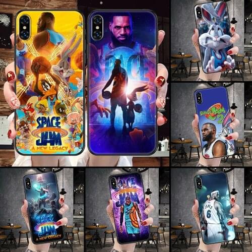 Space Jam Oedmeb American Phone Case For iphone 5 5S SE 2 6 6S 7 8 11 12 Mini Plus X XS XR Pro Max black tpu bumper painting