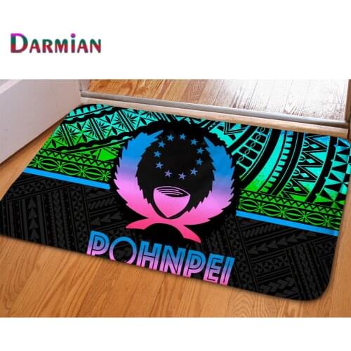 DARMIAN Polynesian Pohnpei Nation Print Carpet Home Entrance Door Carpet Living Room Decorative Floor Mats Rugs Tapete Para Sala