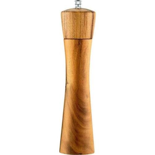 Hot Wood Salt Pepper Grinder Mill - Manual Wooden Salt Grinder Pepper Mill Shakers Refillable with Adjustable Coarseness Ceramic