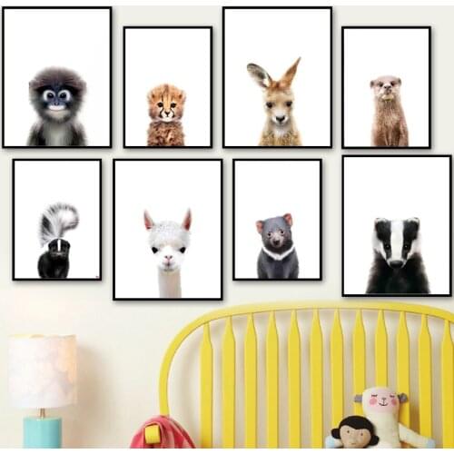 DIY Diamond Painting Monkey Lion Kangaroo Alpaca Otter Wall Art Diamond Embroidery Mosaic Rhinestone For Home Decoration