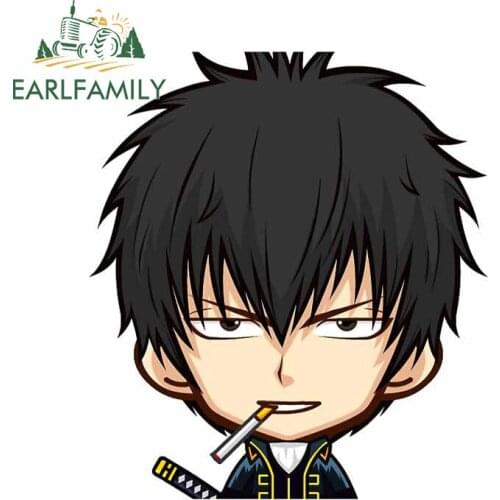 EARLFAMILY 13cm x 11.7cm For GINTAMA Car Accessories Stickers Graffiti Decal Vinyl Material Waterproof Occlusion Scratch