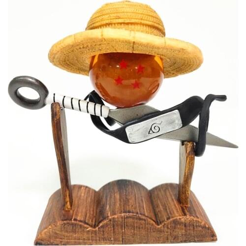 Anime Naruto One Piece Straw Hat Kunai Four-star Ball Action Figure Toys 120mm Figurals Figurine Doll Gift