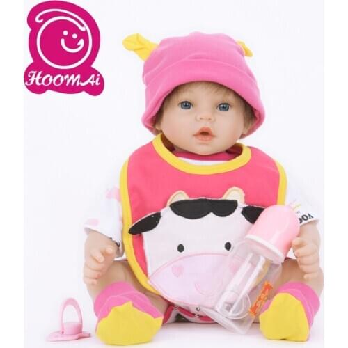 Fantasy Bebe Reborn Newborn Baby Dolls 18" 45 CM Soft Silicone Stuffed Collectible Baby Toy Doll For Toddler Christmas Present