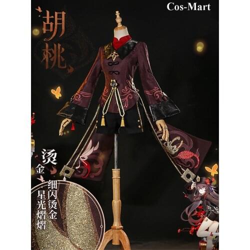 New Product Game Genshin Impact Hu Tao Cosplay Costume Peterxs Brown Battle Uniform Female Activity Party Role Play Clothing