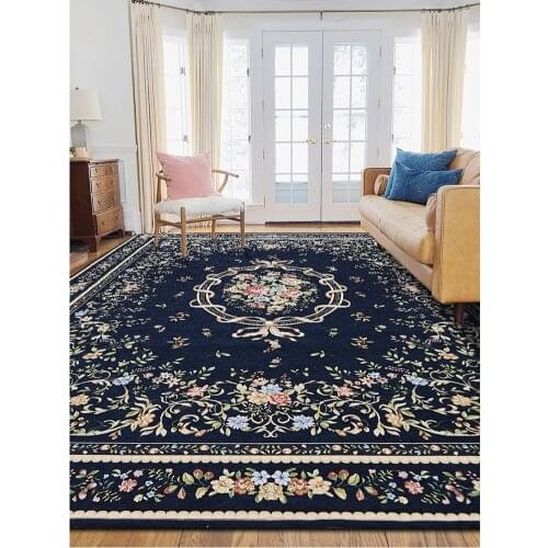 Pastoral Style Rugs Carpet Floral Sofa Dining Table Floor Rug European Carpets Rug for Living Room Bedroom Decor Floral Mat
