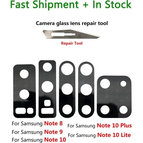 2PCS Back Rear Camera Glass Lens With Adhesive Sticker For Samsung S8 S9 Plus S10e S10 5G S20 Ultra Note 8 9 10 Lite