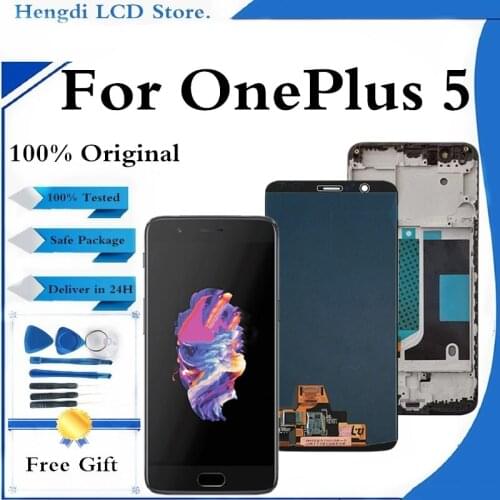 Original For Oneplus 5 A5000 LCD Display Touch Screen Digitizer Assembly For OnePlus 5 1+5 LCD Replacement Part