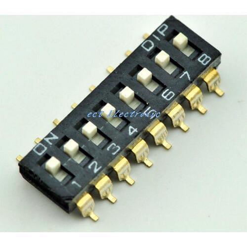 Toggle switch 8 2.54mm SMD DIP coding switch gilded 10