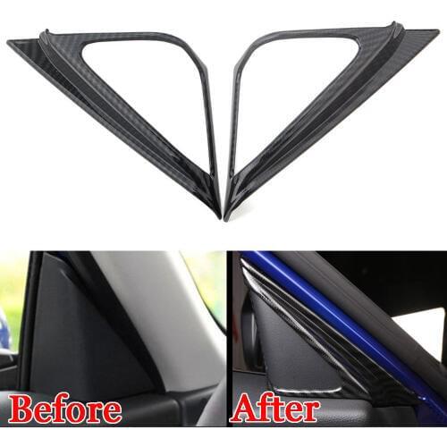 Fit For Honda 10th Accord 2018 Car Door Front A Pillar Cover Trim Frame Panel Carbon Fiber/Silver Color Decorative Accessories