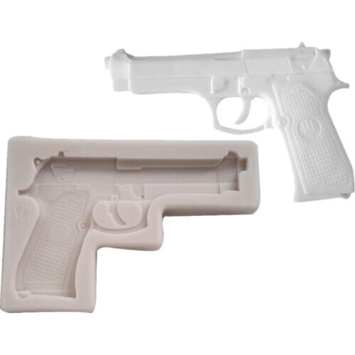 Gun Shape Silicone Mold Resin Kitchen Baking Tools DIY Cake Chocolate Fondant Moulds Dessert Pastry Lace Decoration