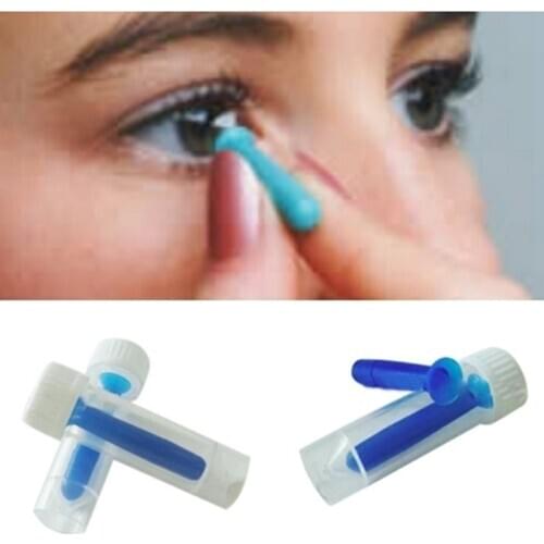 Silicone Contact Lens Stick Sucker Suction Cup Soft Gel Portable Travel Mini Contact Lens Inserter Remover Tool