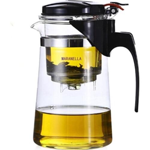 500/750/1000ML Heat Resistant glass tea kettles pot Chinese Teaset Tea Set Puer Coffee kettle Teapot Convenient Office Tea set