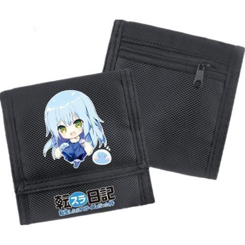 That Time I Got Reincarnated as a Slime Cartoon Short Wallet Kawaii Coin Purse Canvas ID Card Holder Slim Wallet Slime Money Bag