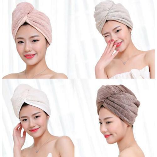 Magic Microfiber Hair Fast Drying Dryer Towel Bath Wrap Hat Quick Cap Turban Dry