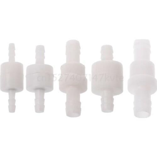 1 Pc One-Way Non-Return Water Inline Fluids Check Valves for Fuel Gas Liquid Plastic