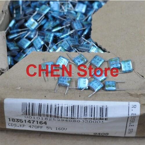 10pcs/50pcs Germany ERO KP1835 471/160V 5% P5MM 470p/160v non polar film capacitor 160v471 KP 1835 470pf 160V