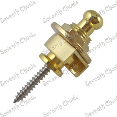 2 Pcs Gold Guitar Bass Strap Lock Skidproof StrapLock locking pegs Pins,Guitar Strap buttons Pins metal end