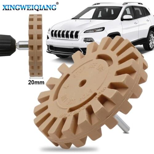 4 Inch Rubber Eraser Wheel Strip Off Wheels Pinstripe Double Sided Adhesive Vinyl Decal Graphics Removal Tool