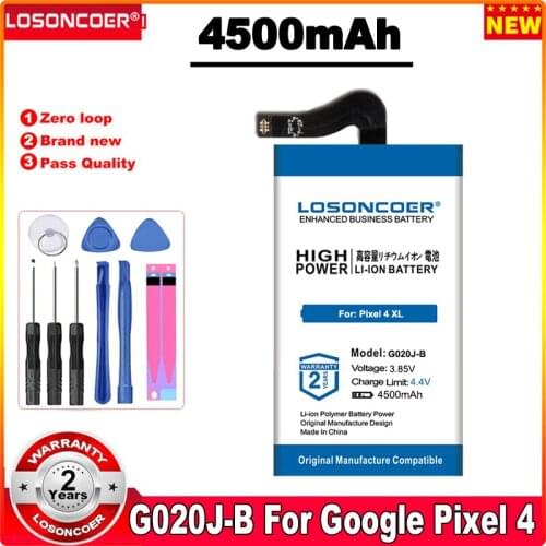 LOSONCOER G020J-B 4500mAh Battery For HTC Google Pixel 4 XL / Pixel4 XL G020P Mobile Phone Battery