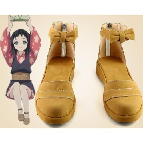 Anime Comic Demon Slayer Kimetsu no Yaiba Cosplay Shoes Makomo Cosplay Shoes Halloween Party Daily Leisure Shoes Yellow sandals