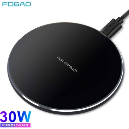 FDGAO 15W QI Quick Charging Wireless Fast Charger usb c QC 3.0 10W Mobile Phone Station For iPhone 11 XS XR X 8 Samsung S10 S20