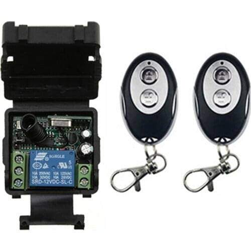 433Mhz Wireless RF Remote Control Light Switch 10A Relay Output Radio DC 12V 24V 1CH Radio Receiver Module +Remote controller