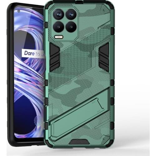 For Realme 8 Pro чехол Camouflage Shockproof Full Protection with Kickstand Built in Stand Bracket Cover For Realme 8 Rzants