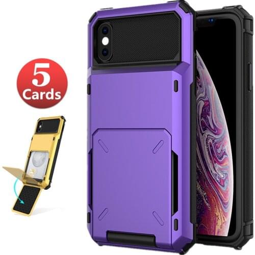 Flip Card Slots Business Armor Cover For iPhone XS Case For iPhone 11 Pro Max 7 8 Plus XS MAX Case iPhone XS Phone Case iPhone11