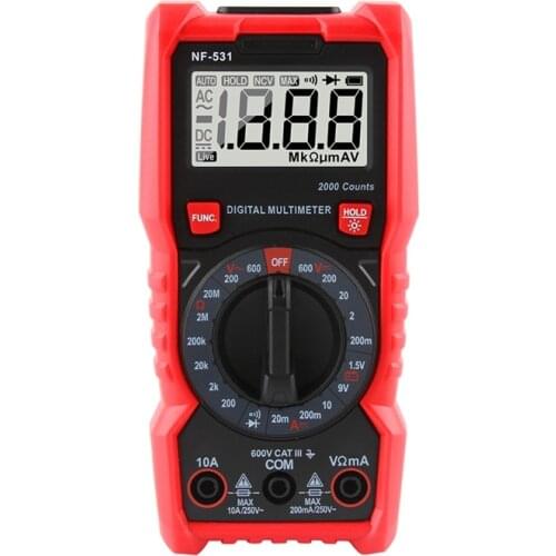 Noyafa NF-531 True RMS Digital Multimeter Resistance Diode Professional DC Voltage Meter Tester Diode Continuity Test Tool