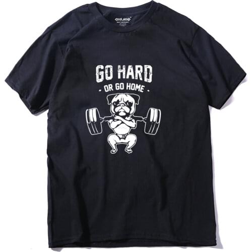 COOLMIND PU0124A 100% cotton go hard or go home men T shirt casual summer loose men T-shirt male o-neck men Tshirt tee shirt