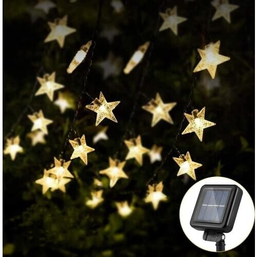 Decoration light Solar Star String Lights 5M 10M Waterproof Star Twinkle Lights for Outdoor Gardens Lawn Patio Landscape Holiday
