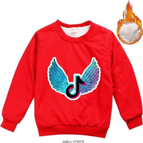 Newest Tik Tok Clothes Kids Fur Warm Sweatershirt Toddler Girls Winter Clothes Boys Velvet Sweater Childrens Blouse Tops