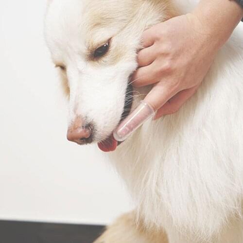 Pets Cleaning Finger Toothbrush Puppy Soft Silicone Anti Bad Breath Brush Tools Teddy Baby Tooth Cleanser 5.5x2cm