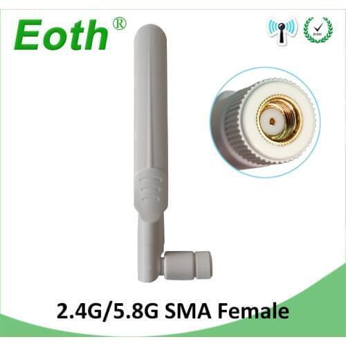 2.4GHz 5GHz 5.8Ghz Antenna 8dBi RP-SMA Connector Dual Band wifi Antena aerial SMA female wireless router 2.4 ghz antena 5.8 ghz