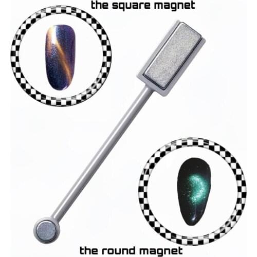 1 PCS Double-headed Magnetic Plate Magnet Pen Nail Art DIY Tool for All Magic 3D Cat Eyes Magnet Nail Gel Polish
