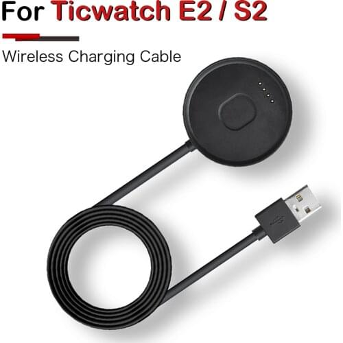 For Ticwatch E2 / S2 USB Magnetic Adsorption Portable Power Charger Cable Adapter Fast Charging Dock Smart Watch Accessories