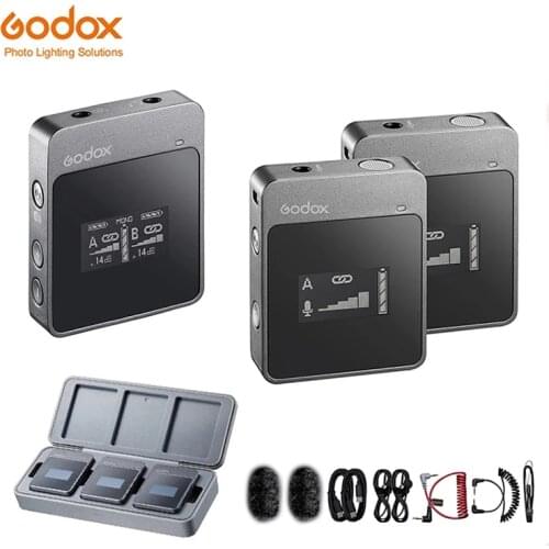 Godox MoveLink 2.5G MoveLink M2 M1 Microphone Transmitter/ Receiver Wireless Lavalier Mic for Phone DSLR vs Comica BoomX SYNCO