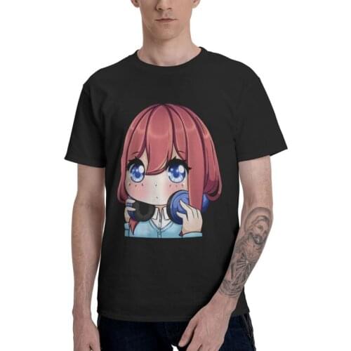 Male Miku Nakano T-Shirt Fashion The Quintessential Quintuplets 5 Toubun no Hanayome Tshirt Short Sleeve T Shirt Cotton Tee