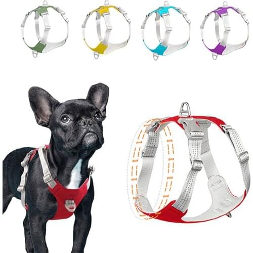 Pet Dog Harness Dog Training Reflective Chest Strap Belt Vest Adjustable Outdoor Protective Harness for Small Medium Big Dogs