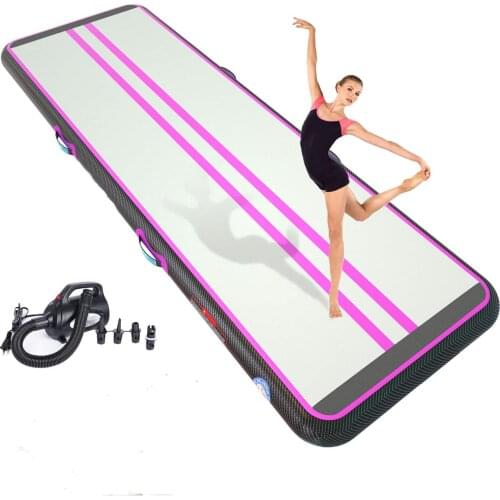 Gymnatsics Air Mat Tumble Track Inflatable Tumbling Mat with Electric Air Pump for Home Use/Tumble/Gym/Training/Cheerleading