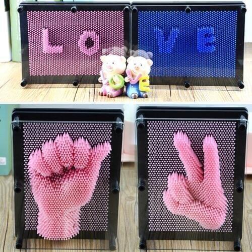 Desk Toy For Kids Room Pin Art 3D Sculpture DIY Needle Carving Mold Home Decorative Room Ornaments Hogar Maison Decoration