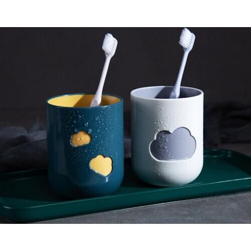 Nordic Couple Toothbrush Cup Environmental Protection Cloud Mouthwash Cup Simple Household Water Cup Wash Cup Bathroom Supplies