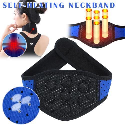 New Self-heating Tourmaline Neck Brace Magnetic Therapy Neck Support Neck Magnet Protect Band Pain Relief Neck Massager Products