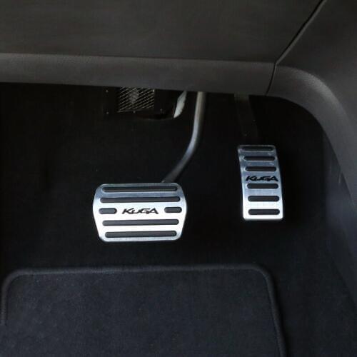 Aluminum Alloy Car Accelerator Gas Pedal Brake Pedals Non Slip Pads Cover AT For Ford Kuga Escape 2013-2015 2016 2017 Auto Parts