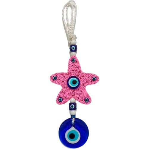 Handcrafted Colorful Starfishes Macrame Pendant Ornament Wall Hanging Decoration Baby Door Living Room Garden Balcony Decor