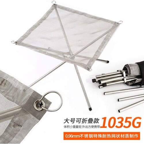 Outdoor Portable Foldable Stove camping stove BBQ Grill folding wood stove Wood-Burning Stove Pocket Backpacking Survival Tool