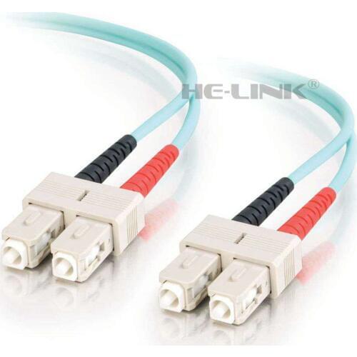 LODFIBER 70M SC-SC Outdoor Armored 10G OM3 MM 4 Strands Fiber Optic Cable Patch Cord