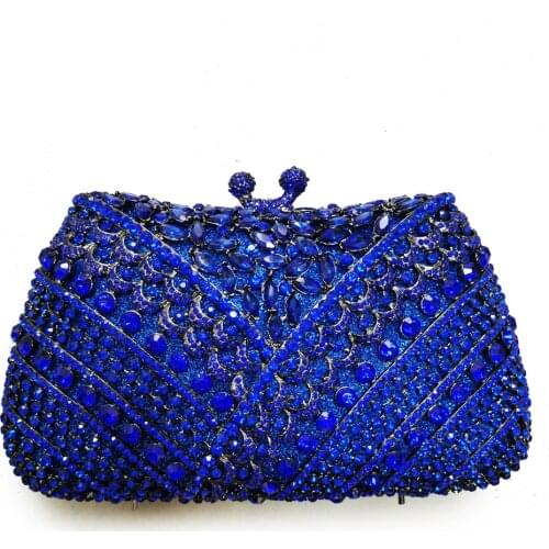 Light blue Rhinestone clutch Purse silver blue gold Crystal Evening bag Clutches bags Best Designer Party Bag Mini Prom Handbag