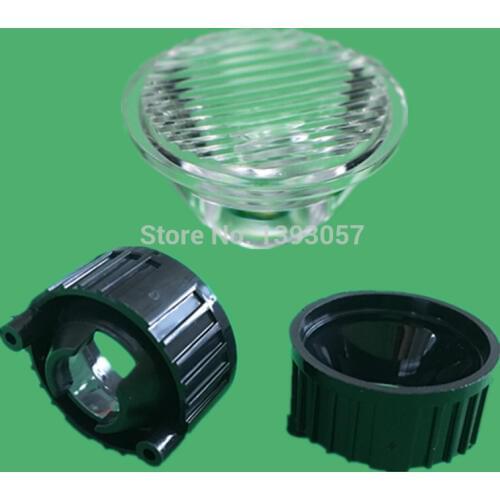 50set 5/10/25/30/45/60 Degree stripe LED lens and Holder 20mm Lens Diameter PMMA Holder 98% Transmittance Rate For Spot Light